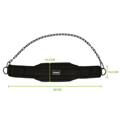 Virtufit Nylon Dip Belt Black