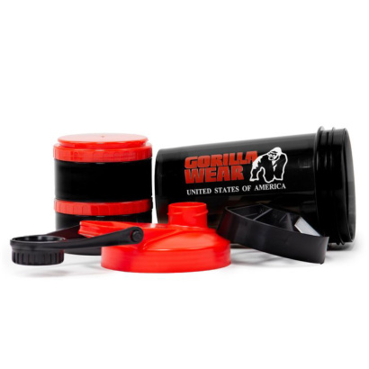 Gorilla Wear Shaker 2 Go 760 ml Black & Red Gorilla Wear Shaker 2 Go 760 ml Black & Red