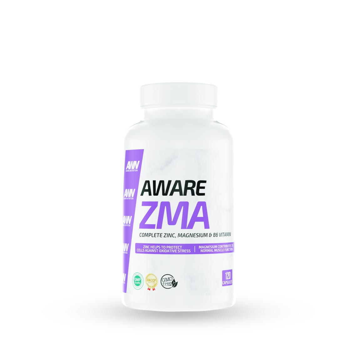 Aware Nutrition ZMA 120 caps ryhmässä Lisäravinteet / Lihaskasvu / ZMA @ Proteinbolaget (PB-9064)