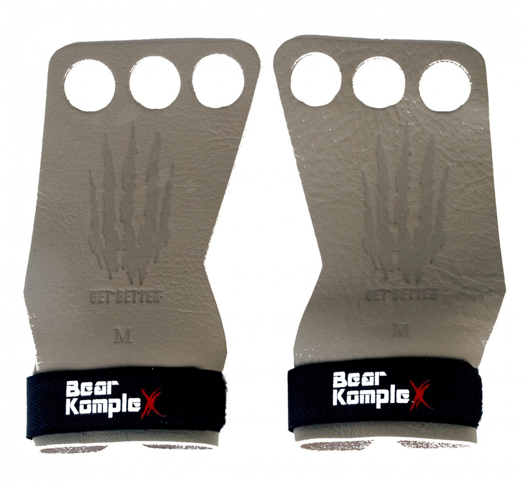Bear KompleX 3hole Hand Grips Grey ryhmässä Treenivälineet ja varusteet / Vetoremmit ja Gripit @ Proteinbolaget (pb-01236)
